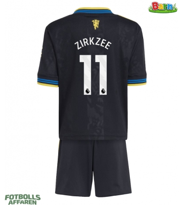 Manchester United Joshua Zirkzee #11 Tredjeställ Barn 2025-26 Kortärmad (+ Korta byxor)